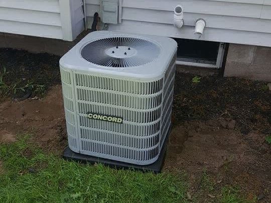 HVAC unit on the side of a home
